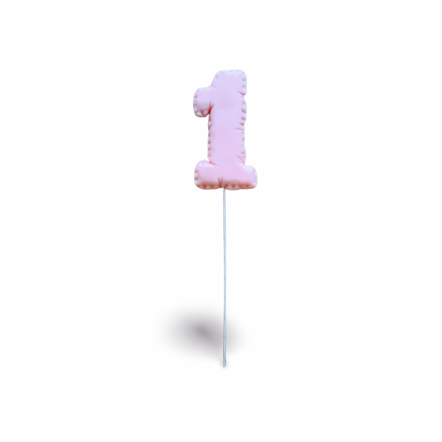 Balónikové číslo 1 ružové 8 cm