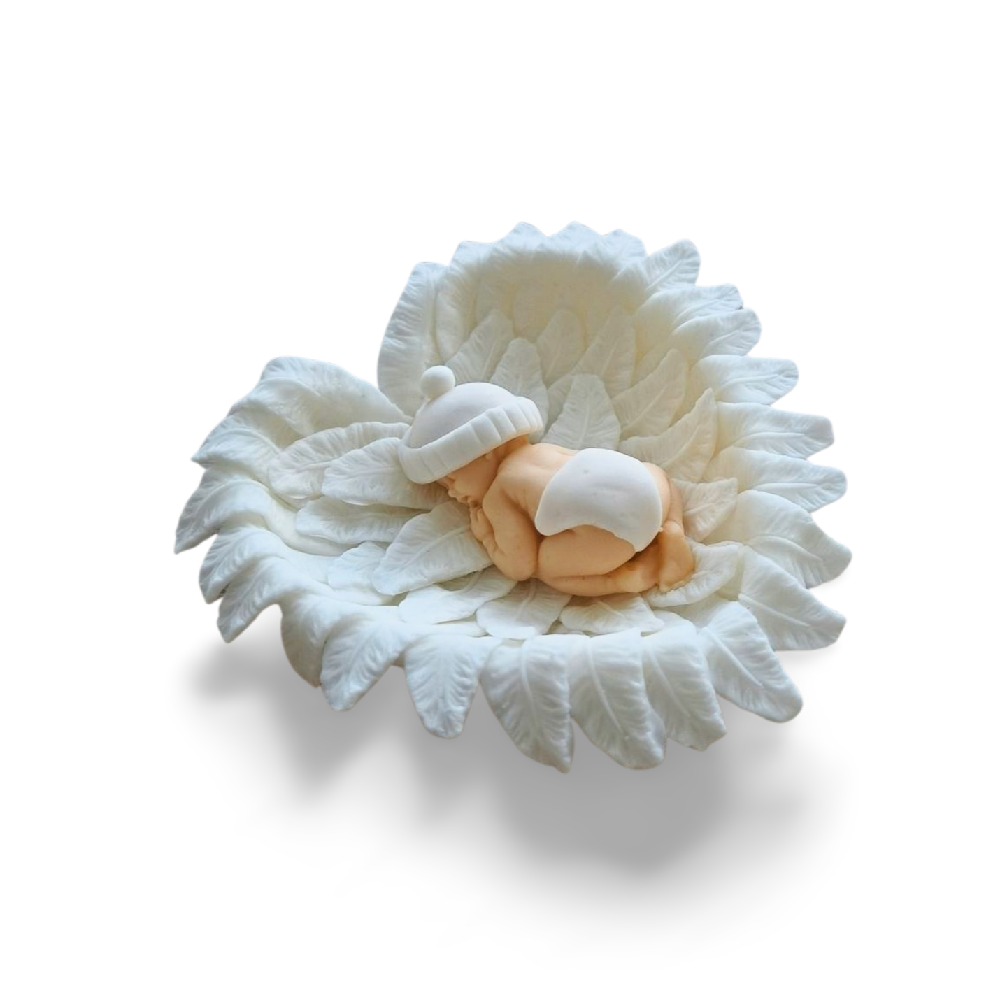 Spiace bábätko na pierkach srdiečko 