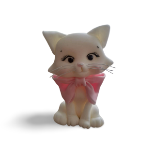 Mačička s ružovou mašľou 