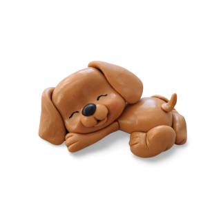 Milý ležiaci psík 