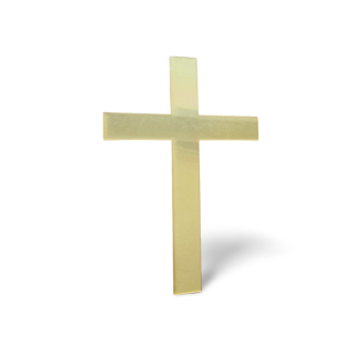 Zlatý akrylový zápich na tortu kríž 15cm