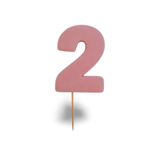 8cm číslo 2- ružové 