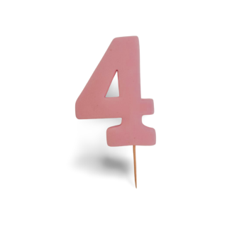 8cm číslo 4- ružové 