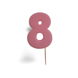 8cm číslo 8- ružové 