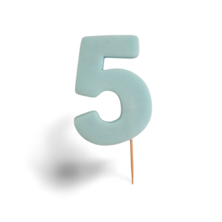 8cm číslo 5- modré 
