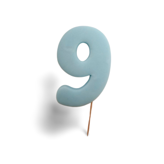 8cm číslo 9- modré 